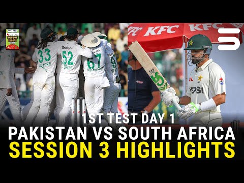Thumbnail for Session 3 Highlights | Pakistan vs South Africa Test Series 2025 | 1st Test Day 1 | PCB | M3U1U