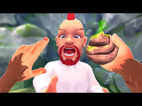 Thumbnail for Monkey Feeds POOP to Visitors - I Am Monkey VR (New Game)