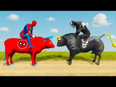 Thumbnail for الرجل العنكبوت انقاذ باتمان Spider-Man Rescue batman vs iron man vs venom funny Game GTA 5 superhero