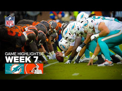 Thumbnail for Miami Dolphins vs Cleveland Browns Game Highlights | 2025 NFL Season Week 7
