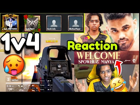Thumbnail for 🥶Official Announcement 🇮🇳Spower First 1v4 After Joins 📣 Reaction 🤣 Manya School Drop Clash W/ SOUL🚀