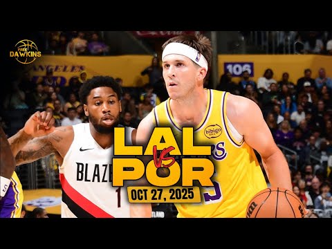 Thumbnail for Los Angeles Lakers vs Portland Trail Blazers Full Game Highlights | Oct 27, 2025 | FreeDawkins