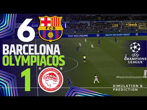 Thumbnail for BARCELONA 6-1 OLYMPIACOS! Match Highlights | UEFA CHAMPIONS LEAGUE 2025-26 🏆 Simulation/Recreation
