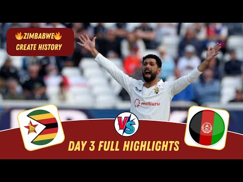 Thumbnail for Afghanistan vs Zimbabwe 1st Test 2025 Day 3 Full Highlights | Afg vs Zim