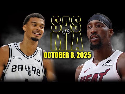 Thumbnail for San Antonio Spurs vs Miami Heat Full Game Highlights - October 8, 2025 | NBA Preseason