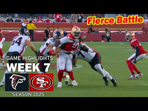 Thumbnail for Atlanta Falcons vs. San Francisco 49ers Highlights | Week7 Season 2025