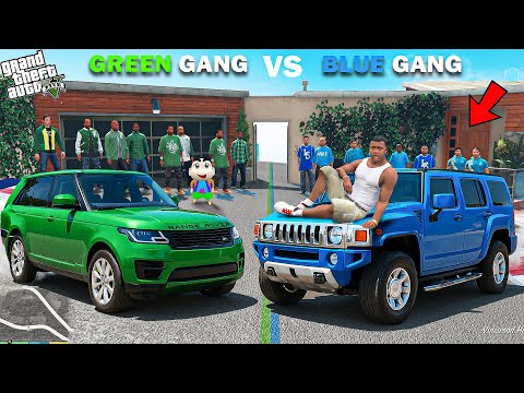 Thumbnail for Franklin Blue Gang Vs Shinchan Green Gang Best SUV Challenge In GTA 5!