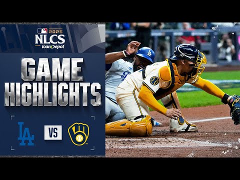 Thumbnail for Dodgers vs. Brewers NLCS Game 1 Highlights (10/13/25) | MLB Highlights
