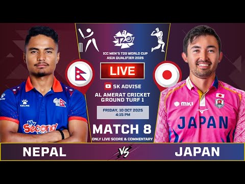 Thumbnail for Nepal Vs Japan Live Score & Commentary | World Cup Qualifier | NEPAL VS JAPAN 8th MATCH |SK ADVISE