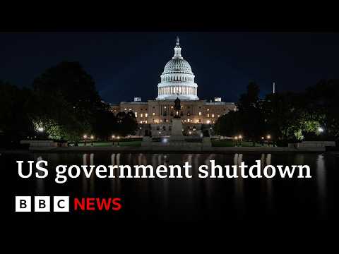 Thumbnail for US government shuts down after Senate fails to pass last-ditch funding plan | BBC News