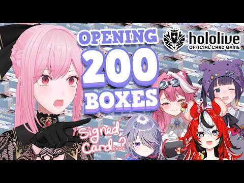 Thumbnail for 【OPENING 200 BOXES】ABOVE Odds for a SEC?! HoloOCG Card Box Opening! with HoloEN Members! #calliolive