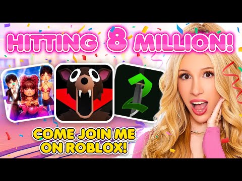 Thumbnail for 😱 HITTING 8 MILLION SUBSCRIBERS? COME JOIN ME ON ROBLOX!!