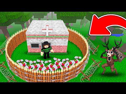 Thumbnail for I Built a HOSPITAL BASE In 99 Nights In The Forest!