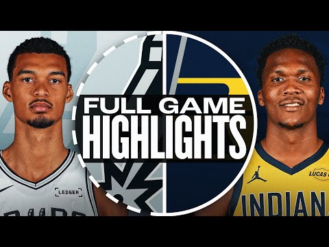 Thumbnail for SPURS at PACERS | FULL GAME HIGHLIGHTS | October 13, 2025