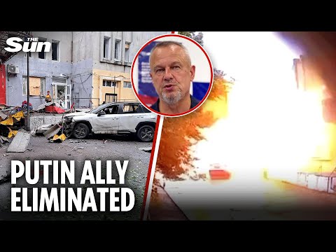 Thumbnail for Moment Putin's stooge is BLOWN UP in Kherson after war crimes against Ukrainian officials