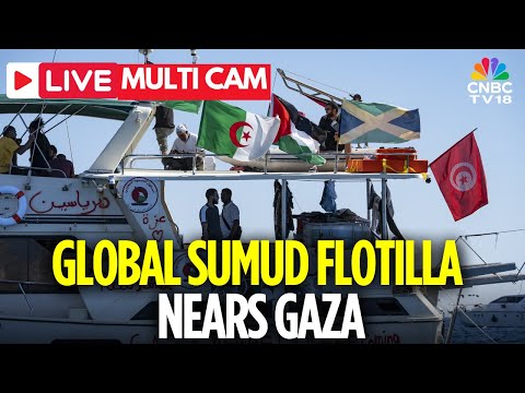 Thumbnail for Global Sumud Flotilla LIVE: Boats Sail Toward Gaza Carrying Aid And Activists | Israel News | N18G