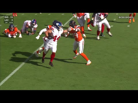 Thumbnail for Skattebo looks like a battering ram on catch-and-run TD