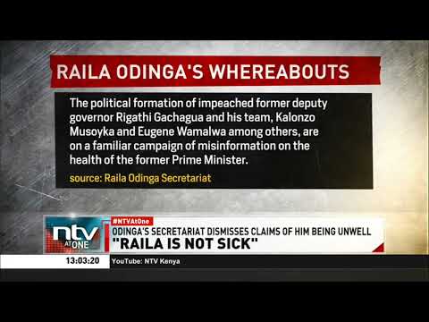Thumbnail for Raila Odinga Secretariat denies claims that he has been taken ill