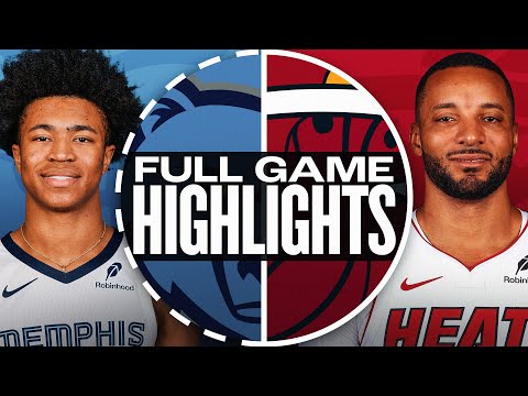 Thumbnail for GRIZZLIES at HEAT | FULL GAME HIGHLIGHTS | October 17, 2025