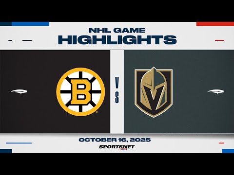 Thumbnail for NHL Highlights | Golden Knights vs. Bruins - October 16, 2025