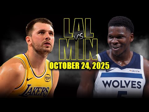 Thumbnail for Los Angeles Lakers vs Minnesota Timberwolves Full Game Highlights - October 24, 2025 | NBA Season