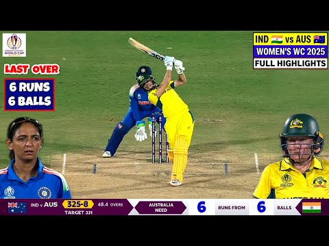 Thumbnail for India vs Australia Women's World Cup Highlights 2025 | IND W vs AUS W World Cup 2025 Highlights