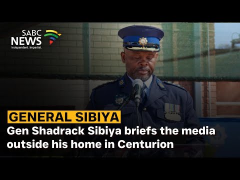 Thumbnail for General Shadrack Sibiya briefs the media outside his home in Centurion