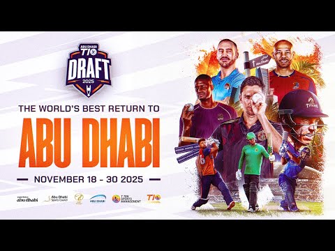 Thumbnail for 2025 Abu Dhabi T10 | Player Draft I Live