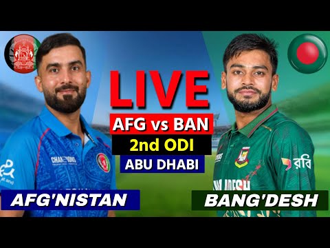 Thumbnail for Bangladesh vs Afghanistan Live 2nd ODI | BAN vs AFG Live | Scores & Commentary | AFG BAT