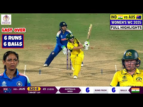 Thumbnail for IND W vs AUS W World Cup Highlights 2025 | India vs Australia Women World Cup Match Highlights 2025