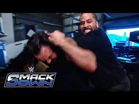 Thumbnail for Jimmy Uso brawls with Drew McIntyre backstage: SmackDown highlights, Oct. 24, 2025