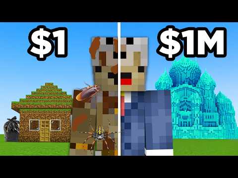 Thumbnail for Village à 1€ VS 1 000 000€ sur Minecraft !
