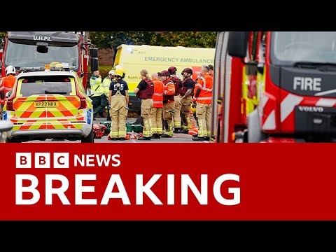 Thumbnail for Four people injured in car and stabbing attack at Manchester synagogue | BBC News