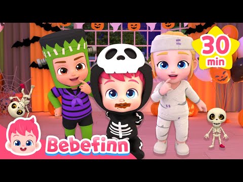 Thumbnail for 👻 Boo! NEW Halloween Songs for KidsㅣYes Papa +More Nursery Rhymes @Bebefinn