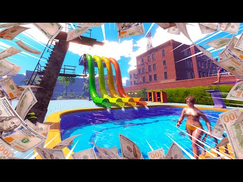 Thumbnail for New Deadly Slides are Making Me Rich in my Dystopian Water Park - Waterpark Simulator