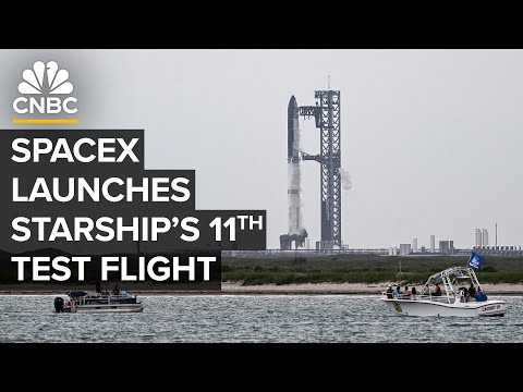 Thumbnail for SpaceX launches its massive rocket Starship's 11th test flight — 10/13/2025