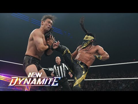 Thumbnail for Okada vs Bandido: AEW Unified Title MATCH HIGHLIGHTS! | AEW Dynamite, 10/22/25