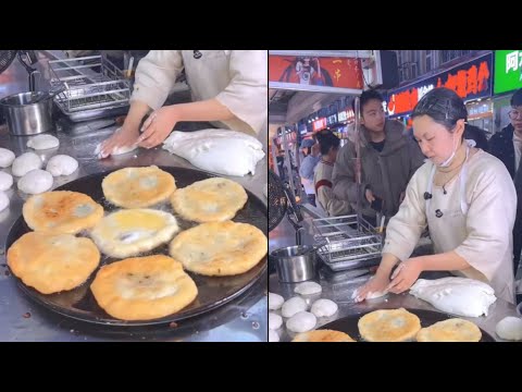Thumbnail for Making pork and scallion pancakes to sell for profit 🥞💰