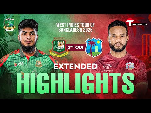 Thumbnail for LAST BALL DRAMA | Extended Highlights | Ban vs Wi | 2nd ODI | T Sports