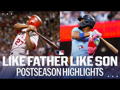 Thumbnail for Vlad Guerrero Sr. and Vlad Guerrero Jr. Postseason highlights! 🔥 (Clutch runs in the family! 😤)