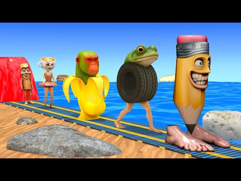Thumbnail for Long Slide Game With Cow Elephant Gorilla Hippopotamus Tiger 3d Animal Game Funny 3d Animals