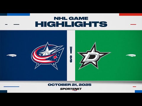 Thumbnail for NHL Highlights | Blue Jackets vs. Dallas Stars - October 21, 2025