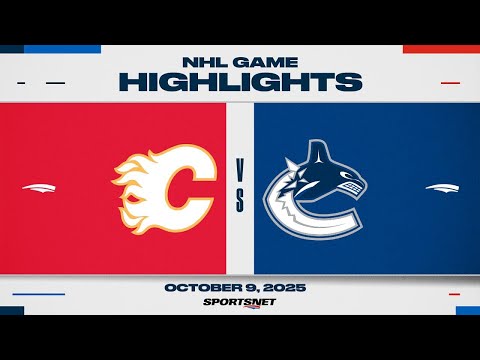 Thumbnail for NHL Highlights | Flames vs. Canucks - October 9, 2025