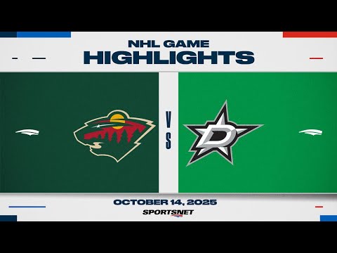 Thumbnail for NHL Game Highlights | Wild vs. Stars - October 14, 2025
