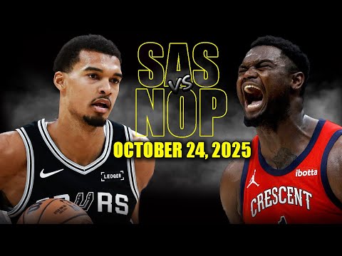 Thumbnail for San Antonio Spurs vs New Orleans Pelicans Full Game Highlights - October 24, 2025 | NBA Season