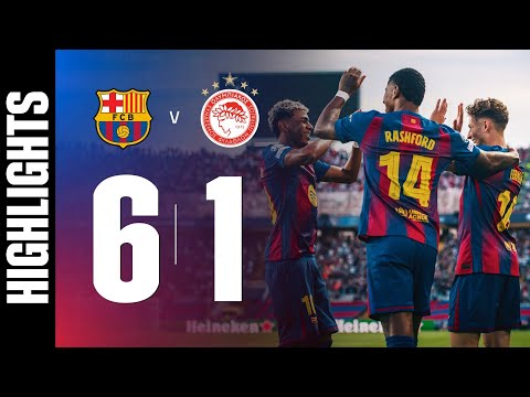 Thumbnail for HIGHLIGHTS | FC BARCELONA 6 vs 1 OLYMPIACOS | UEFA CHAMPIONS LEAGUE 🔵🔴