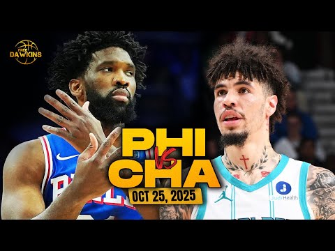 Thumbnail for Philadelphia 76ers vs Charlotte Hornets Full Game Highlights | Oct 25, 2025 | FreeDawkins