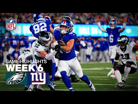Thumbnail for Philadelphia Eagles vs New York Giants Game Highlights | 2025 NFL Season Week 6