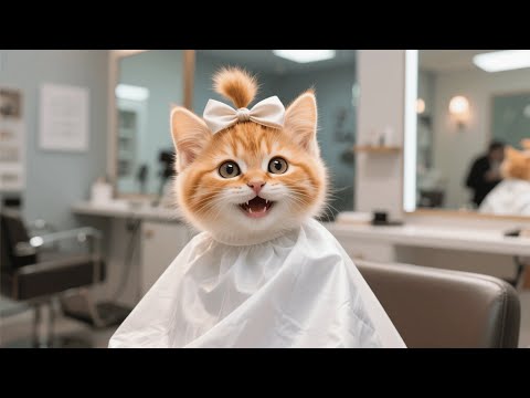 Thumbnail for Ginger Kitten Wants a Beautiful Hairstyle Too — So He Works at a Indian Eatery to Save for the Spa
