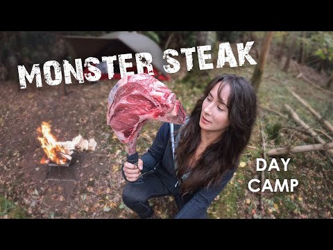 Thumbnail for Monster Steak Day Camp • My First Big Steak! New Fire Pit & Wildlife